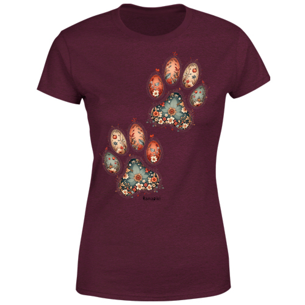 T-shirt Zampe Fiori - donna girocollo