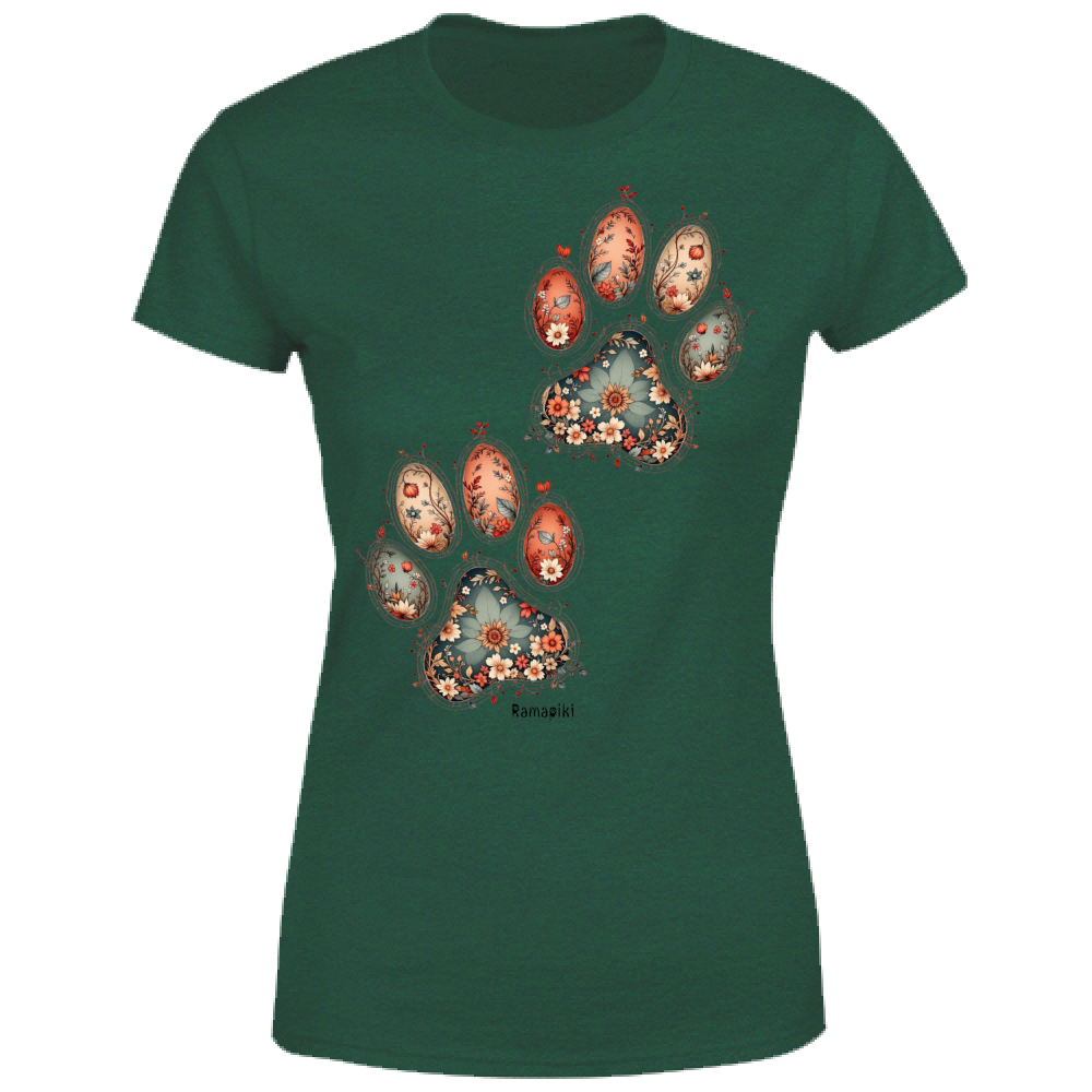 T-shirt Zampe Fiori - donna girocollo