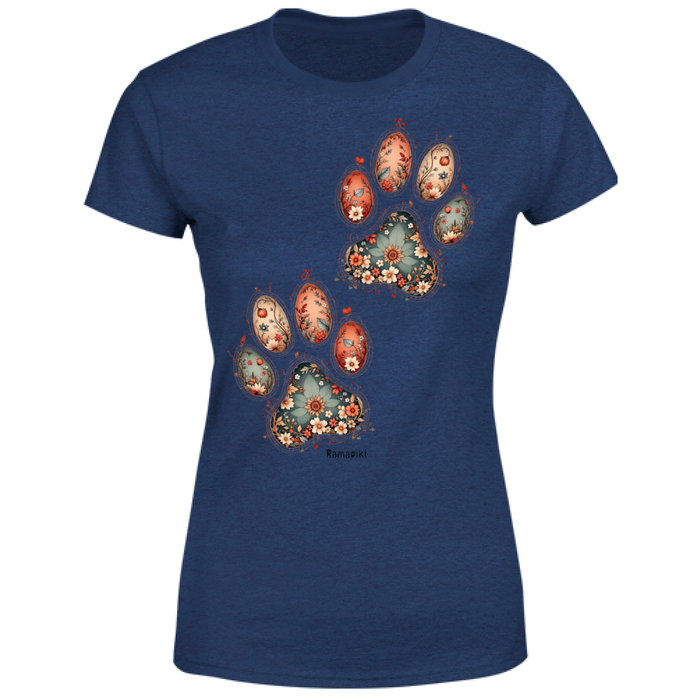 T-shirt Zampe Fiori - donna girocollo