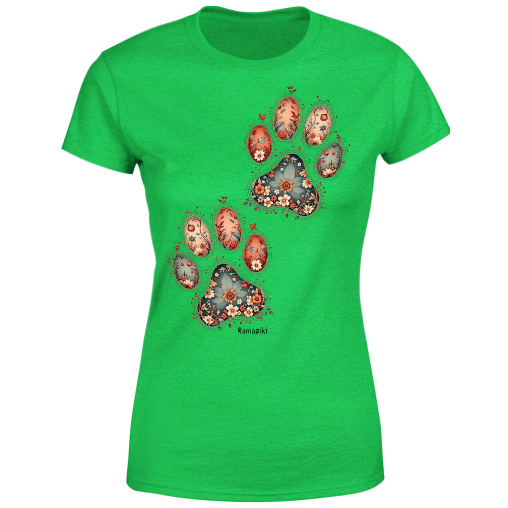 T-shirt Zampe Fiori - donna girocollo