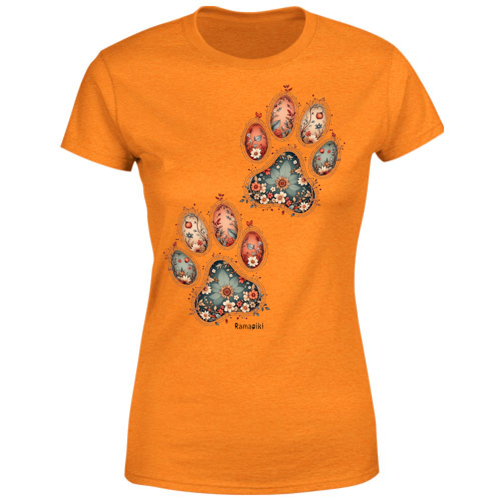 T-shirt Zampe Fiori - donna girocollo