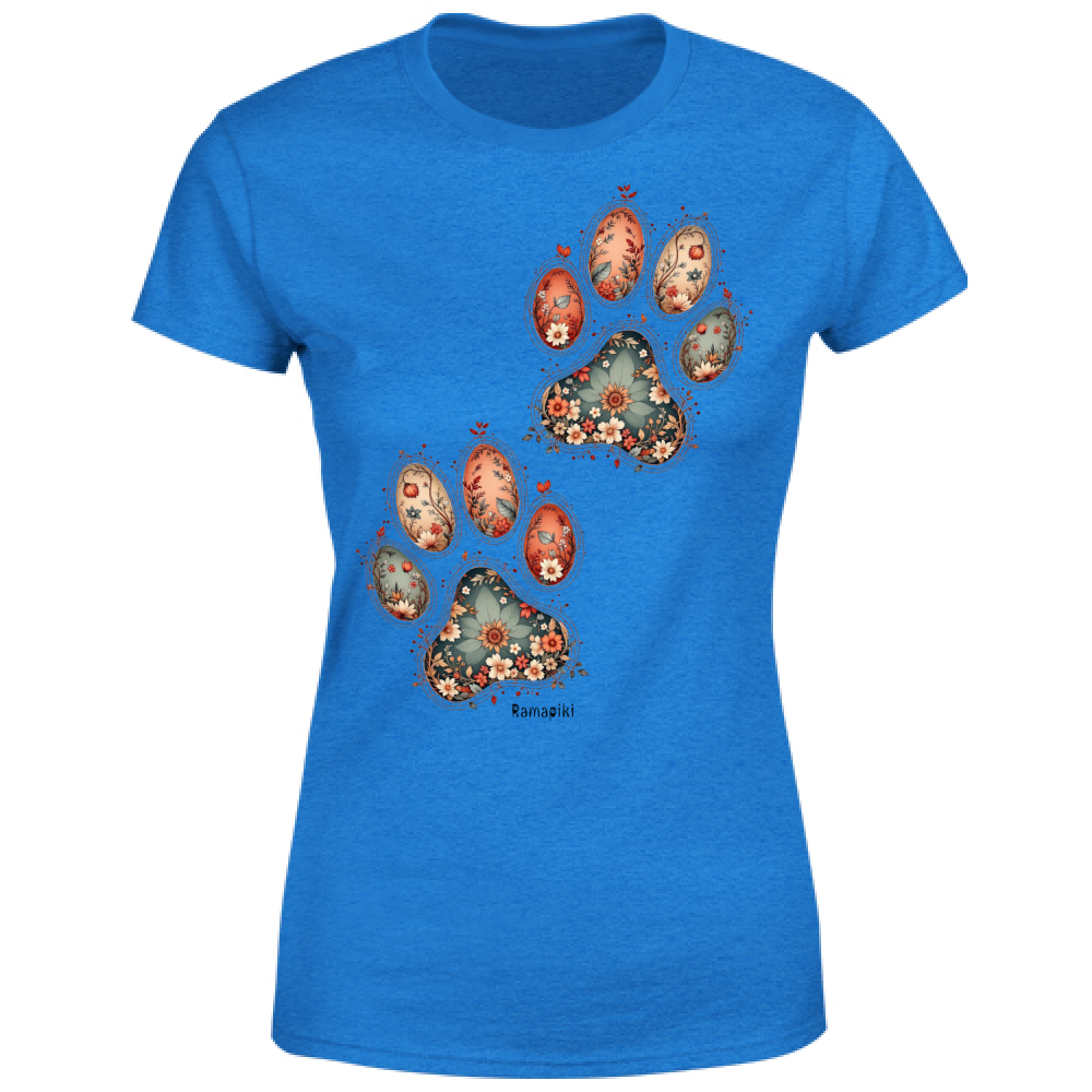 T-shirt Zampe Fiori - donna girocollo