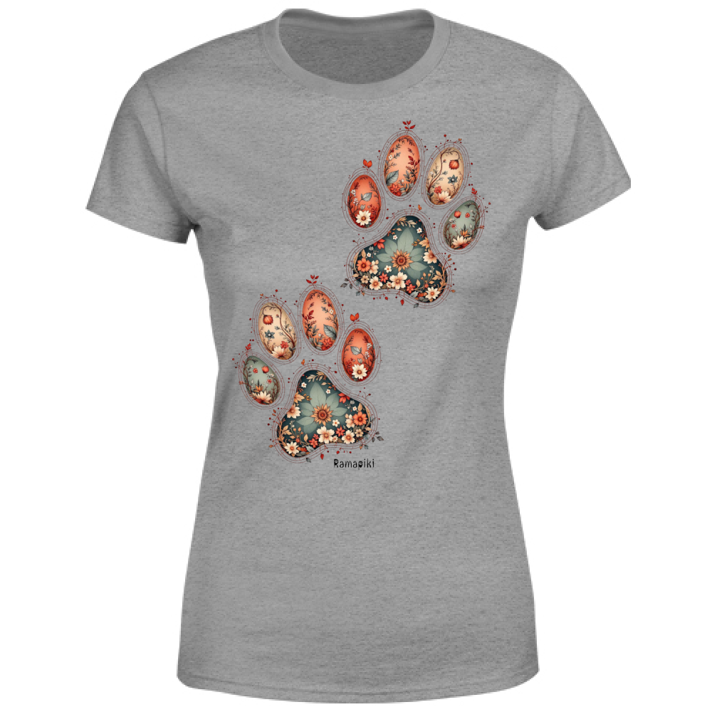 T-shirt Zampe Fiori - donna girocollo