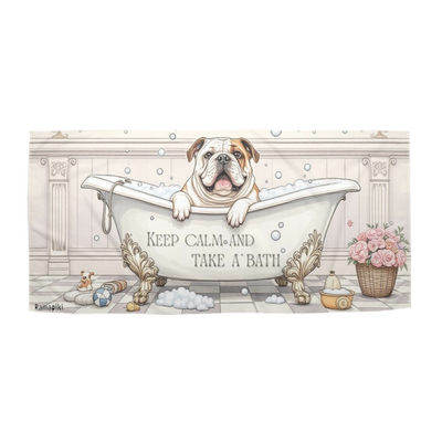 Asciugamano con bull dog