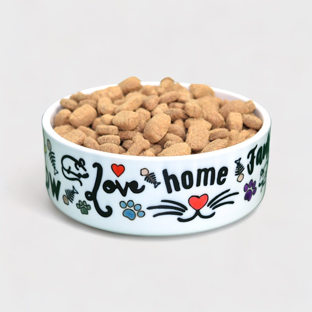 Ciotola in ceramica per cani e gatti | Tg. S | Personalizzata con nome