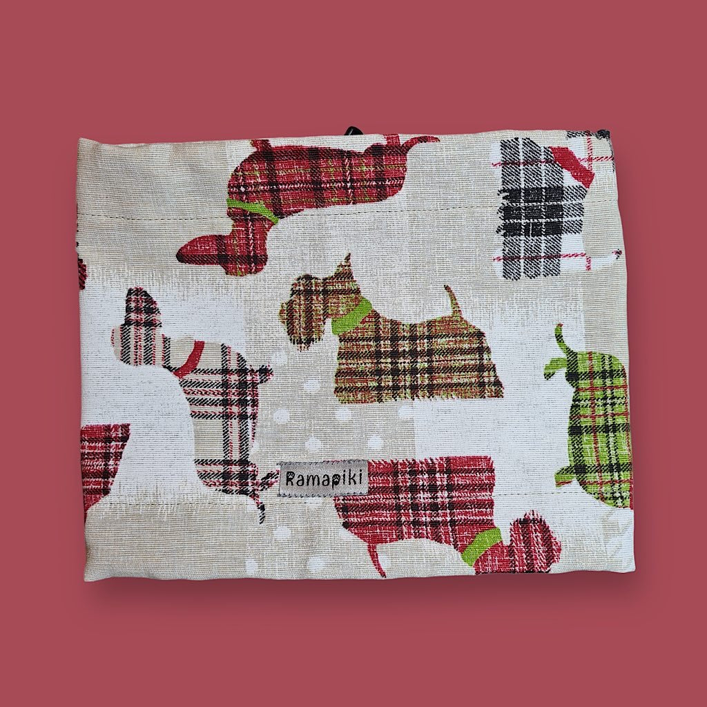 Paraorecchie per cani con orecchie lunghe, regolabile, 100% cotone. Contro sporco e forasacchi