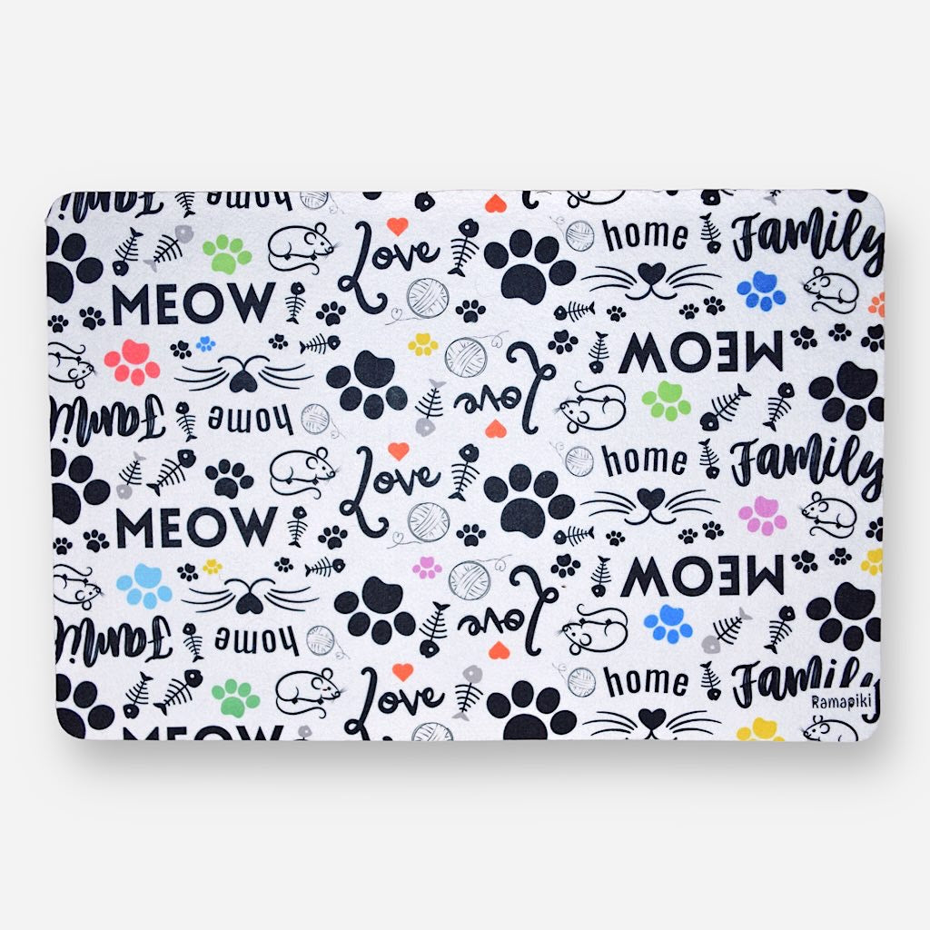 Tappeto antiscivolo per ciotola per gatti