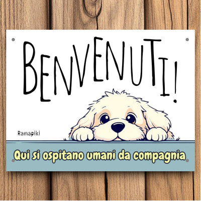 una simpatica targa decorativa a tema cani
