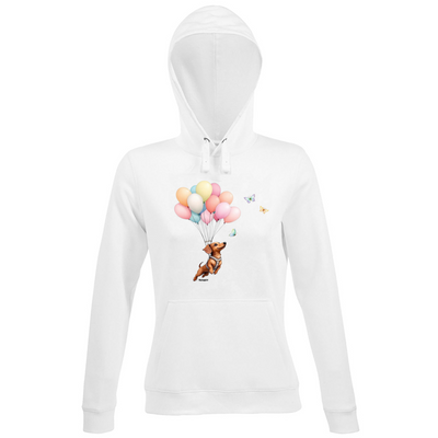 Felpa bassotto donna con cappuccio - vista frontale