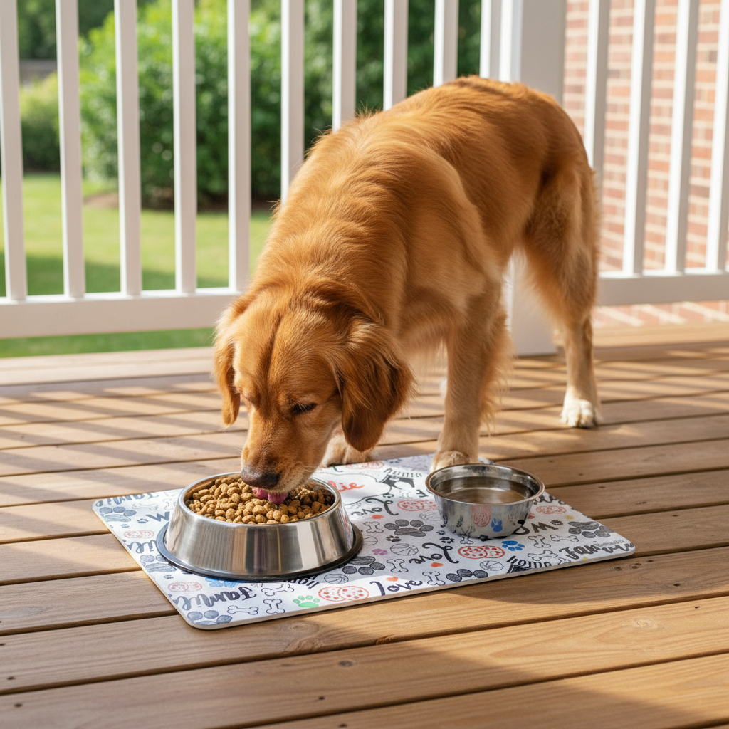 Sottociotole Woof antiscivolo - tappetino protettivo per ciotole cani