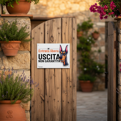 targhetta su cancello