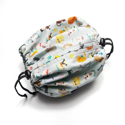 paraorecchie in tessuto con cani e gatti