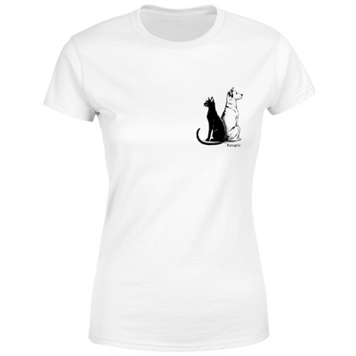 T-shirt Cane e Gatto - donna girocollo