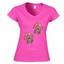 T-shirt Zampe Fiori - donna scollo V