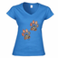 T-shirt Zampe Fiori - donna scollo V
