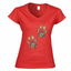 T-shirt Zampe Fiori - donna scollo V