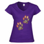 T-shirt Zampe Fiori - donna scollo V