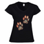 T-shirt Zampe Fiori - donna scollo V