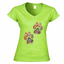 T-shirt Zampe Fiori - donna scollo V