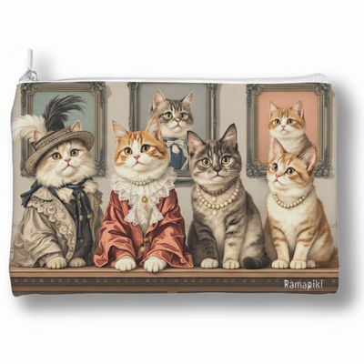 astuccio con simpatica grafica con gatti vintage