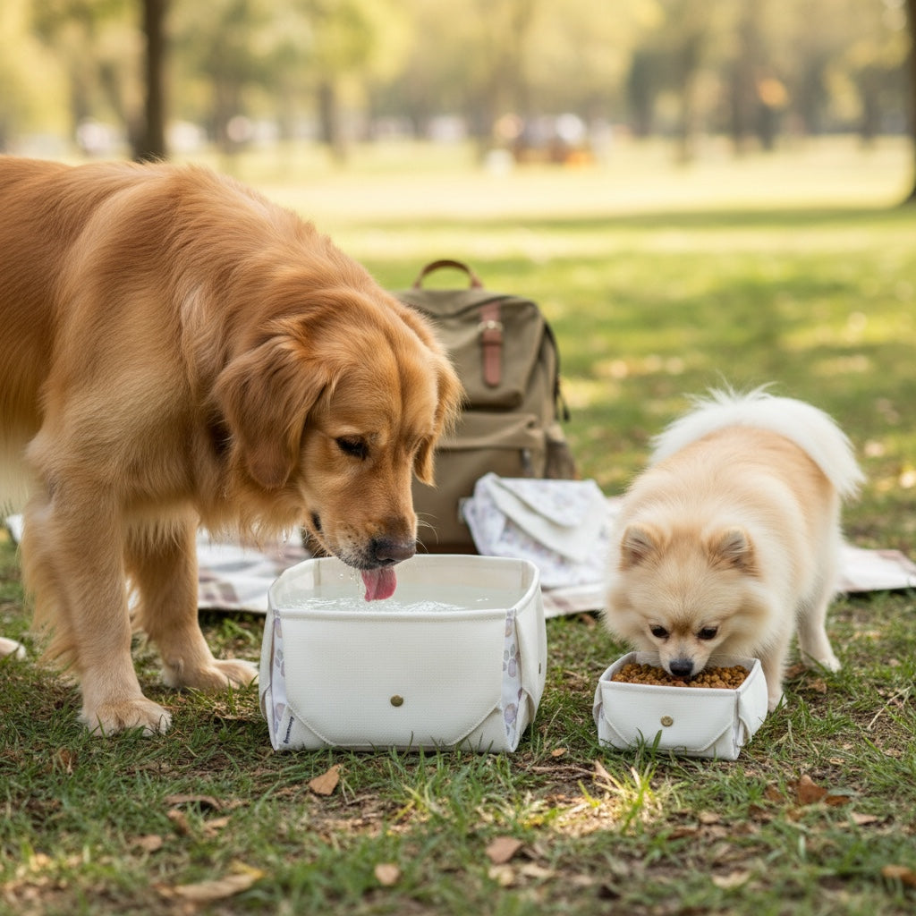 Ciotola pieghevole da viaggio per cani di tutte le taglie - Ramapiki

