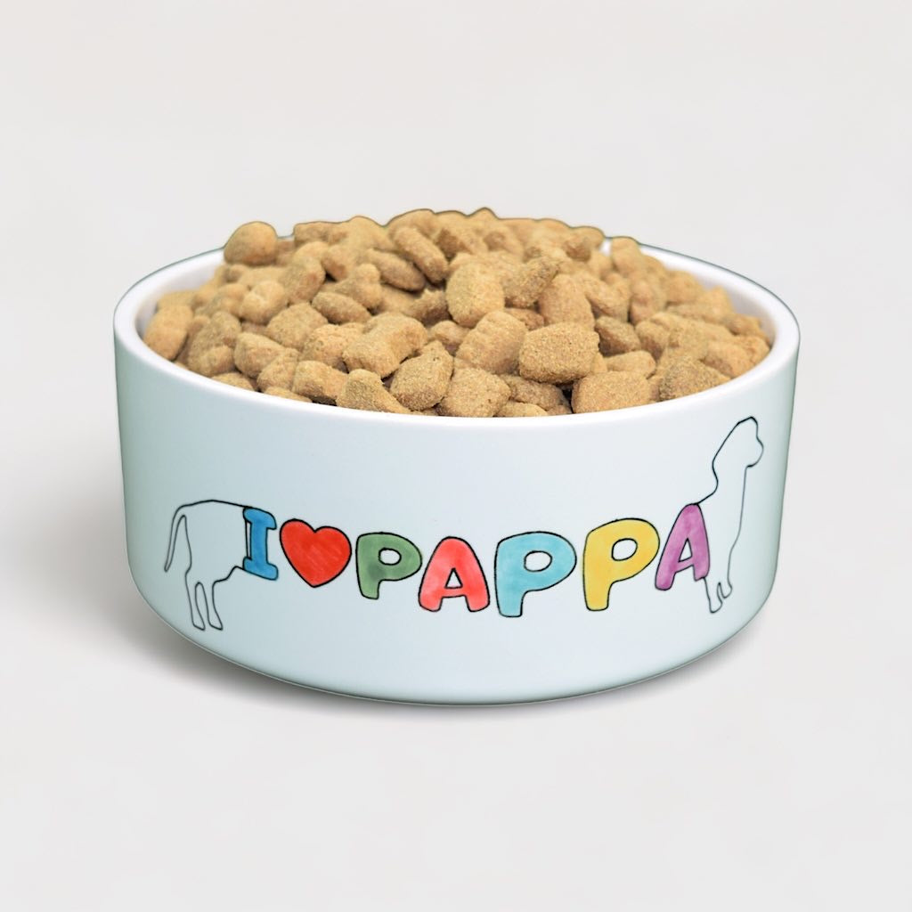 Ciotola in ceramica per cani - i love pappa | TG. S - L