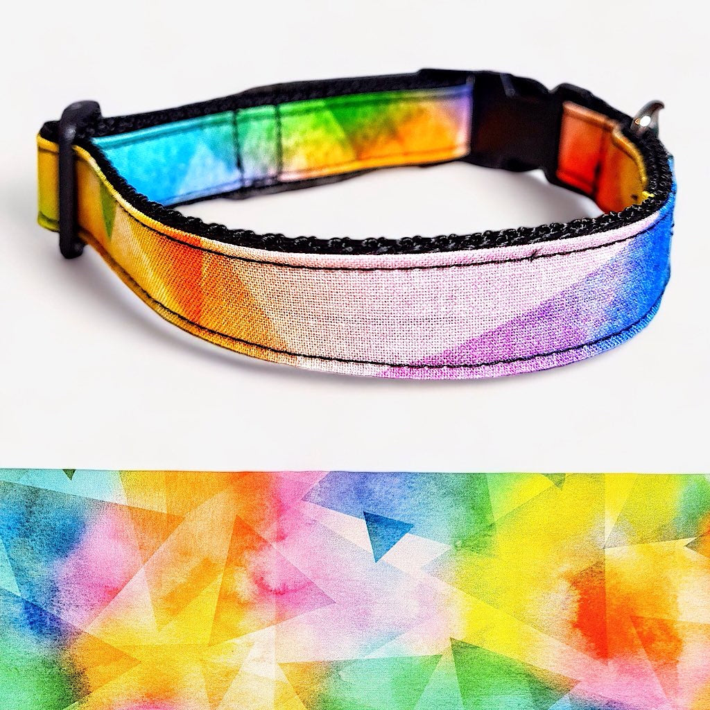 collare per gatti in tessuto multicolore