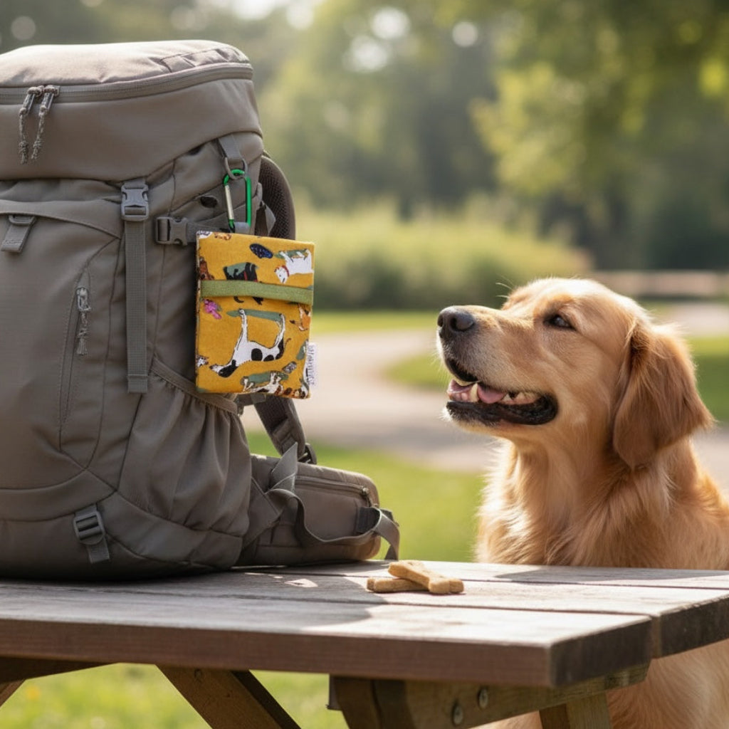 labrador che osserva il porta snack per cani