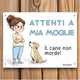 Targa decorativa in alluminio con frase ironica