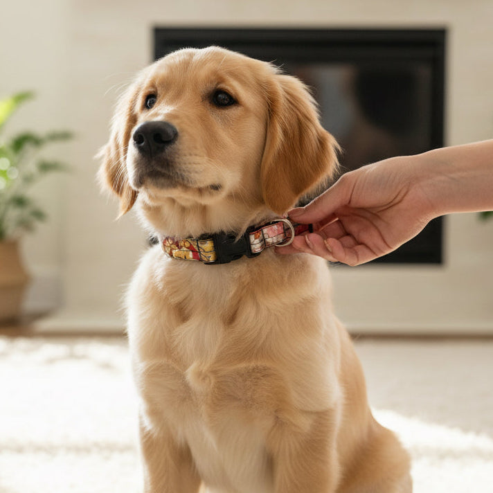 cucciolo di retrive con collare