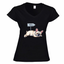 T-shirt donna con stampa bulldog - variante colore nero
