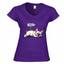 T-shirt bulldog donna - variante colore viola