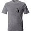 T-shirt unisex con stampa cane e gatto - variante colore grigio
