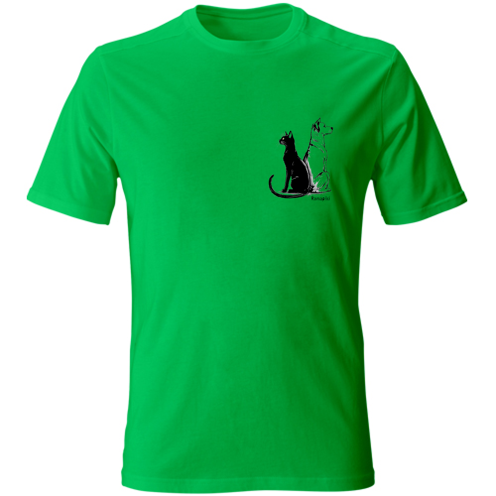 T-shirt cane e gatto unisex - altra variante
verde