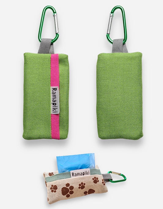 Porta sacchetti per bisogni, leggero e pratico, in stoffa - tinta unita vari colori
