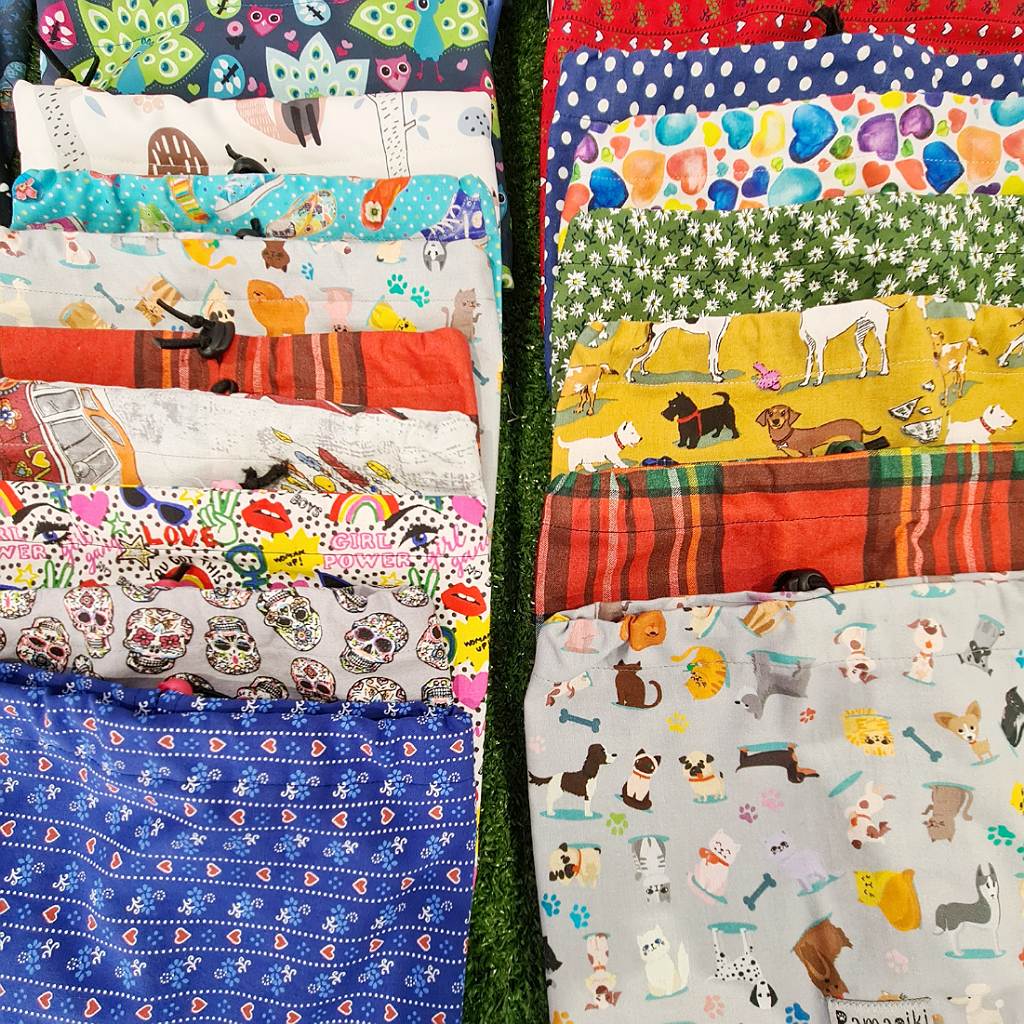 serie di paraorecchie in cotone per cani